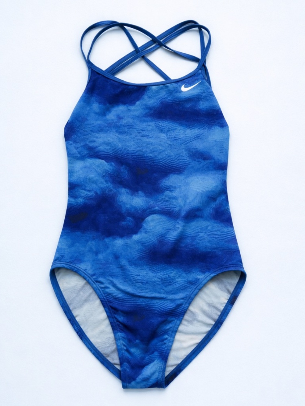 Nike women’s ' Blue One-Piece Swimsuit with Crisscross Straps